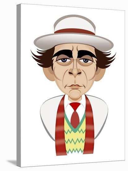 Sylvester McCoy as Doctor Who - caricature-Neale Osborne-Stretched Canvas