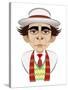 Sylvester McCoy as Doctor Who - caricature-Neale Osborne-Stretched Canvas