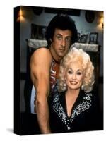 Sylvester Stallone and Dolly Parton RHINESTONE, 1984 directed by BOB CLARK (photo)-null-Stretched Canvas