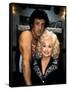 Sylvester Stallone and Dolly Parton RHINESTONE, 1984 directed by BOB CLARK (photo)-null-Framed Stretched Canvas