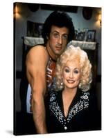 Sylvester Stallone and Dolly Parton RHINESTONE, 1984 directed by BOB CLARK (photo)-null-Stretched Canvas