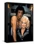 Sylvester Stallone and Dolly Parton RHINESTONE, 1984 directed by BOB CLARK (photo)-null-Framed Stretched Canvas