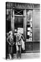 Sylvia Beach and Ernest Hemingway in Front of Shakespeare and Company Bookshop, C.1928-null-Stretched Canvas