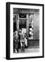 Sylvia Beach and Ernest Hemingway in Front of Shakespeare and Company Bookshop, C.1928-null-Framed Photographic Print