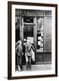 Sylvia Beach and Ernest Hemingway in Front of Shakespeare and Company Bookshop, C.1928-null-Framed Photographic Print