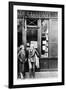 Sylvia Beach and Ernest Hemingway in Front of Shakespeare and Company Bookshop, C.1928-null-Framed Photographic Print