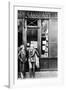 Sylvia Beach and Ernest Hemingway in Front of Shakespeare and Company Bookshop, C.1928-null-Framed Photographic Print