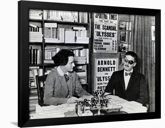 Sylvia Beach and James Joyce, c.1922-French Photographer-Framed Photographic Print