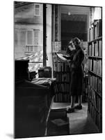 Sylvia Beach in Upstairs Apartment Where She Hid Her Books During German Occupation-David Scherman-Mounted Premium Photographic Print