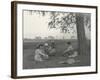 Sylvia Brooke, Arthur Brodrick and Judy Smith at Prince Obaidullah's Picnic, January 1912-English Photographer-Framed Photographic Print