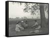 Sylvia Brooke, Arthur Brodrick and Judy Smith at Prince Obaidullah's Picnic, January 1912-English Photographer-Framed Stretched Canvas