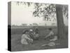 Sylvia Brooke, Arthur Brodrick and Judy Smith at Prince Obaidullah's Picnic, January 1912-English Photographer-Stretched Canvas