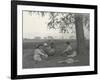 Sylvia Brooke, Arthur Brodrick and Judy Smith at Prince Obaidullah's Picnic, January 1912-English Photographer-Framed Photographic Print