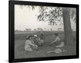 Sylvia Brooke, Arthur Brodrick and Judy Smith at Prince Obaidullah's Picnic, January 1912-English Photographer-Framed Photographic Print