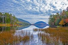 USA, New England, Maine, Acadia National Park and Jordon Pond on very calm Autumn day-Sylvia Gulin-Photographic Print