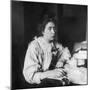 Sylvia Pankhurst Sitting at Her Desk Writing a Letter-null-Mounted Photographic Print