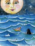 Moon Face Mermaid in The Sea-sylvia pimental-Art Print