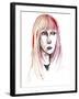 Sylvie Guillem - colour ink portrait-Neale Osborne-Framed Giclee Print