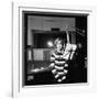 Sylvie Vartan Recording in a Studio-DR-Framed Photographic Print