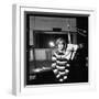 Sylvie Vartan Recording in a Studio-DR-Framed Photographic Print