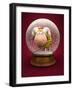 Symbol of 2015. Gold Sheep in Snow Ball 3D-hemul-Framed Photographic Print