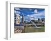 Symbol of Singapore and Downtown Skyline in Fullerton Area, Clarke Quay, Merlion-Bill Bachmann-Framed Photographic Print