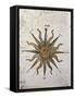 Symbol of the Sun with Inlaid Rose Compass, from the Nautical Maps Atlas-null-Framed Stretched Canvas