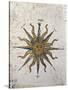 Symbol of the Sun with Inlaid Rose Compass, from the Nautical Maps Atlas-null-Stretched Canvas