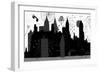 Symbolic Image of a Megacity with a Large Number of Skyscrapers-Dmitriip-Framed Art Print