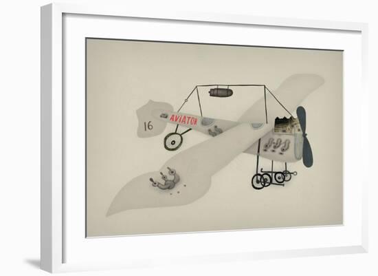 Symbolic Image of a Sport Airplane Which Has a Propeller-Dmitriip-Framed Art Print