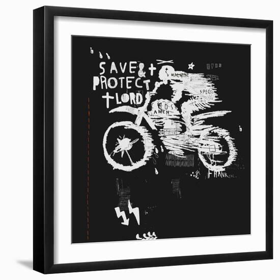 Symbolic Image of the Bike for Motocross-Dmitriip-Framed Art Print