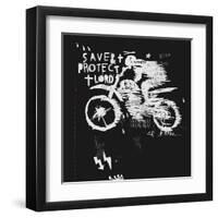 Symbolic Image of the Bike for Motocross-Dmitriip-Framed Art Print