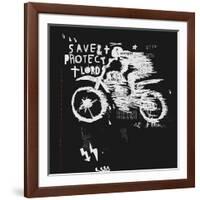 Symbolic Image of the Bike for Motocross-Dmitriip-Framed Art Print