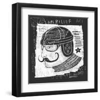 Symbolic Image of the Head of the Rider in the Old Helmet-Dmitriip-Framed Art Print