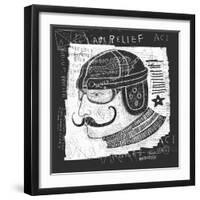 Symbolic Image of the Head of the Rider in the Old Helmet-Dmitriip-Framed Art Print