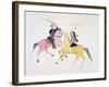 Symbolic Portrayal of the Conflict Between the Indians and the Whites-Kills Two-Framed Giclee Print