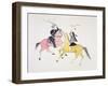 Symbolic Portrayal of the Conflict Between the Indians and the Whites-Kills Two-Framed Giclee Print