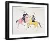 Symbolic Portrayal of the Conflict Between the Indians and the Whites-Kills Two-Framed Giclee Print