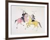 Symbolic Portrayal of the Conflict Between the Indians and the Whites-Kills Two-Framed Giclee Print