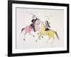 Symbolic Portrayal of the Conflict Between the Indians and the Whites-Kills Two-Framed Giclee Print