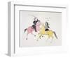 Symbolic Portrayal of the Conflict Between the Indians and the Whites-Kills Two-Framed Giclee Print