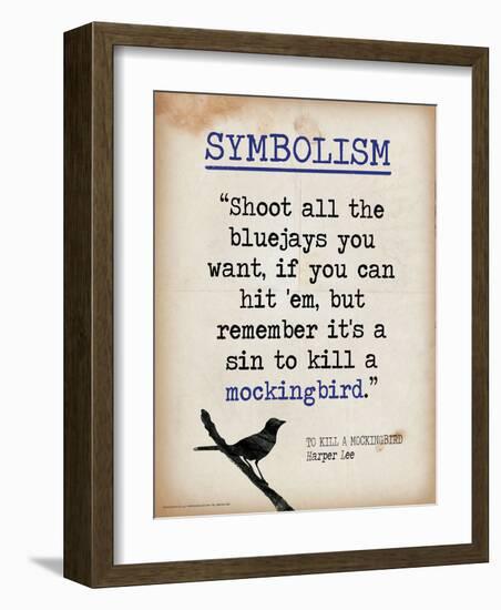 Symbolism (Quote from To Kill a Mockingbird by Harper Lee)-Jeanne Stevenson-Framed Art Print