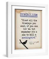 Symbolism (Quote from To Kill a Mockingbird by Harper Lee)-Jeanne Stevenson-Framed Art Print