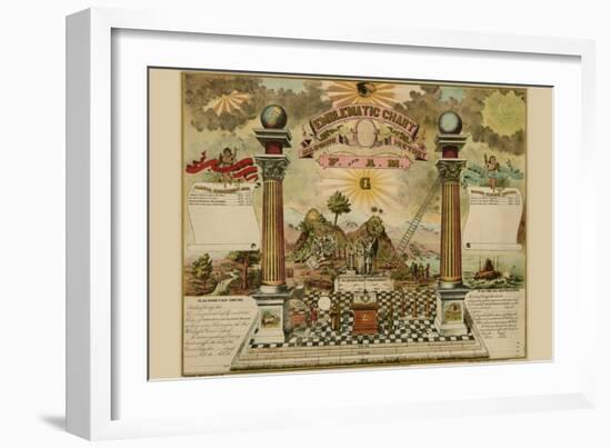 Symbols - Emblematic Chart and Masonic History of Free and Accepted Masons-null-Framed Art Print