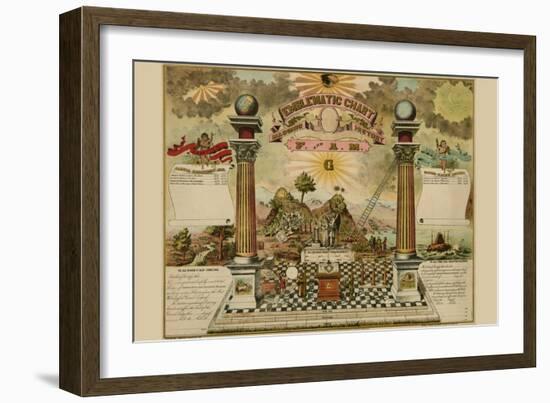 Symbols - Emblematic Chart and Masonic History of Free and Accepted Masons-null-Framed Art Print