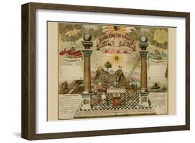 Symbols - Emblematic Chart and Masonic History of Free and Accepted Masons-null-Framed Art Print