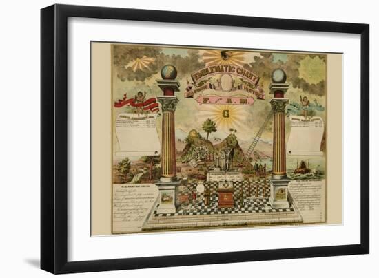 Symbols - Emblematic Chart and Masonic History of Free and Accepted Masons-null-Framed Art Print