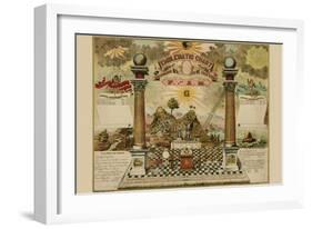 Symbols - Emblematic Chart and Masonic History of Free and Accepted Masons-null-Framed Art Print