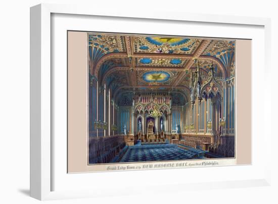 Symbols - Grand Lodge Room of the New Masonic Hall, Chestnut Street Philadelphia-Rosenthal-Framed Art Print