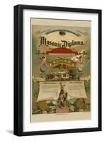 Symbols - Masonic Diploma-Strobridge & Gerlach-Framed Art Print